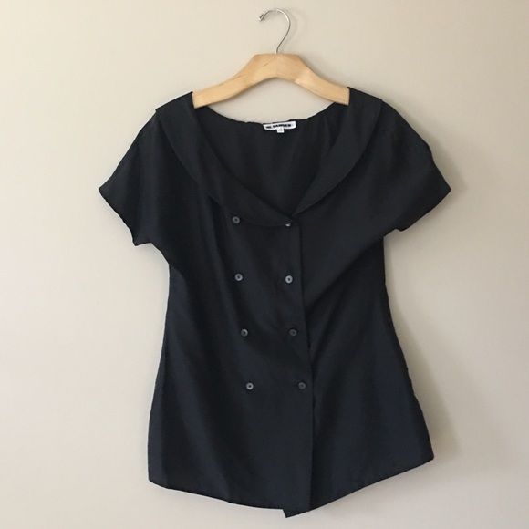 Vintage Jil Sander Silk Double Breasted Blouse 4 - Picture 5 of 6